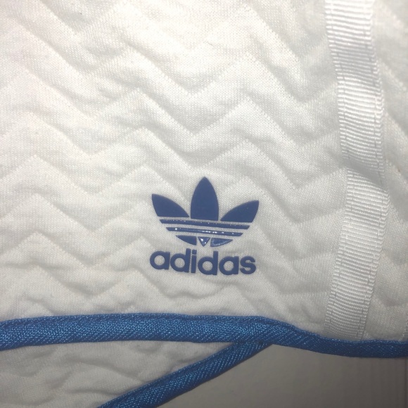 White Adidas Mini Lounge Short - Small - Picture 2 of 5
